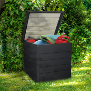 Coffre de jardin métal gris 200L