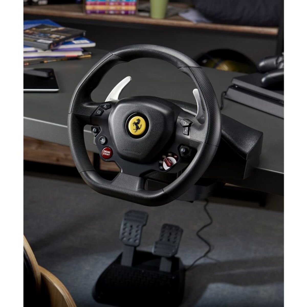 Volant + Pédalier THRUSTMASTER T80 RW Ferrari 488 GTB edition PS5/PS4