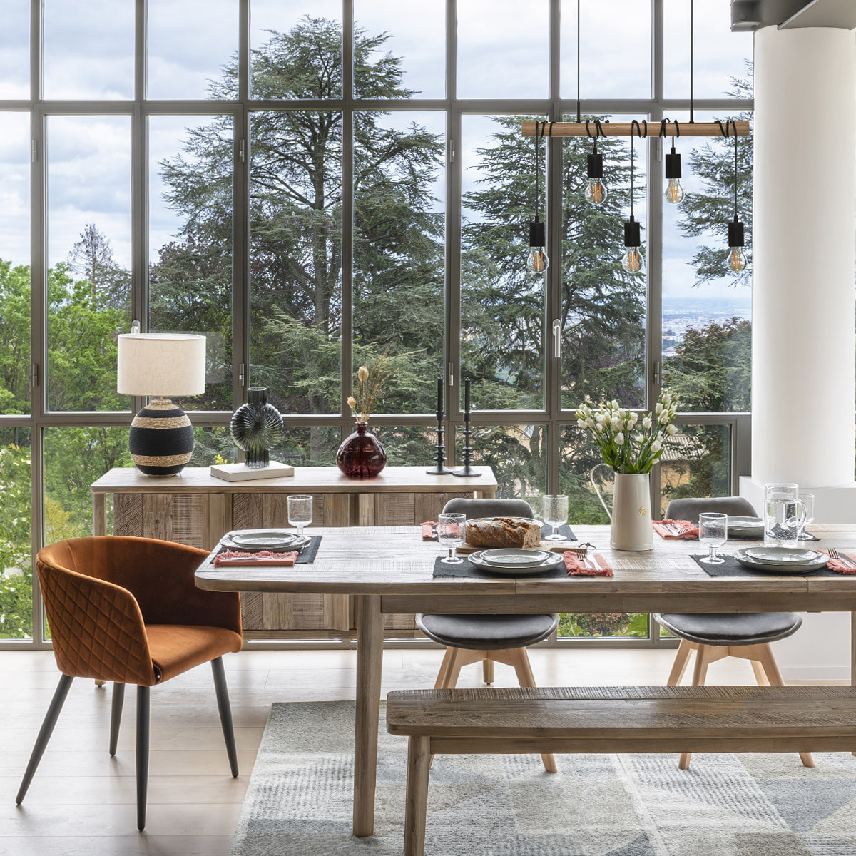 Vase "Uly" en verre recyclé D21cm