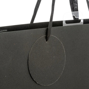 Sac cadeau paillettes taille moyenne noir