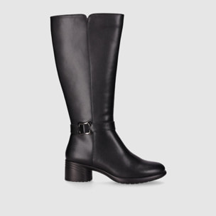 Botas de Piel - Negro - Tacón: 5 cm