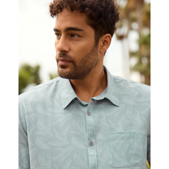 Camisa Manga Corta Gris - Sweetpalm