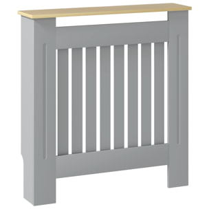 Cubre Radiadores Cubreradiador de MDF Cubierta para Radiador para Salón Dormitorio Pasillo 78x19x83 cm Gris y Roble