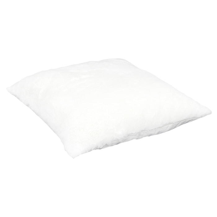 Coussin - HOME DECO FACTORY - Opulence - Imitation Fourrure - Écru - 40 x 40 cm