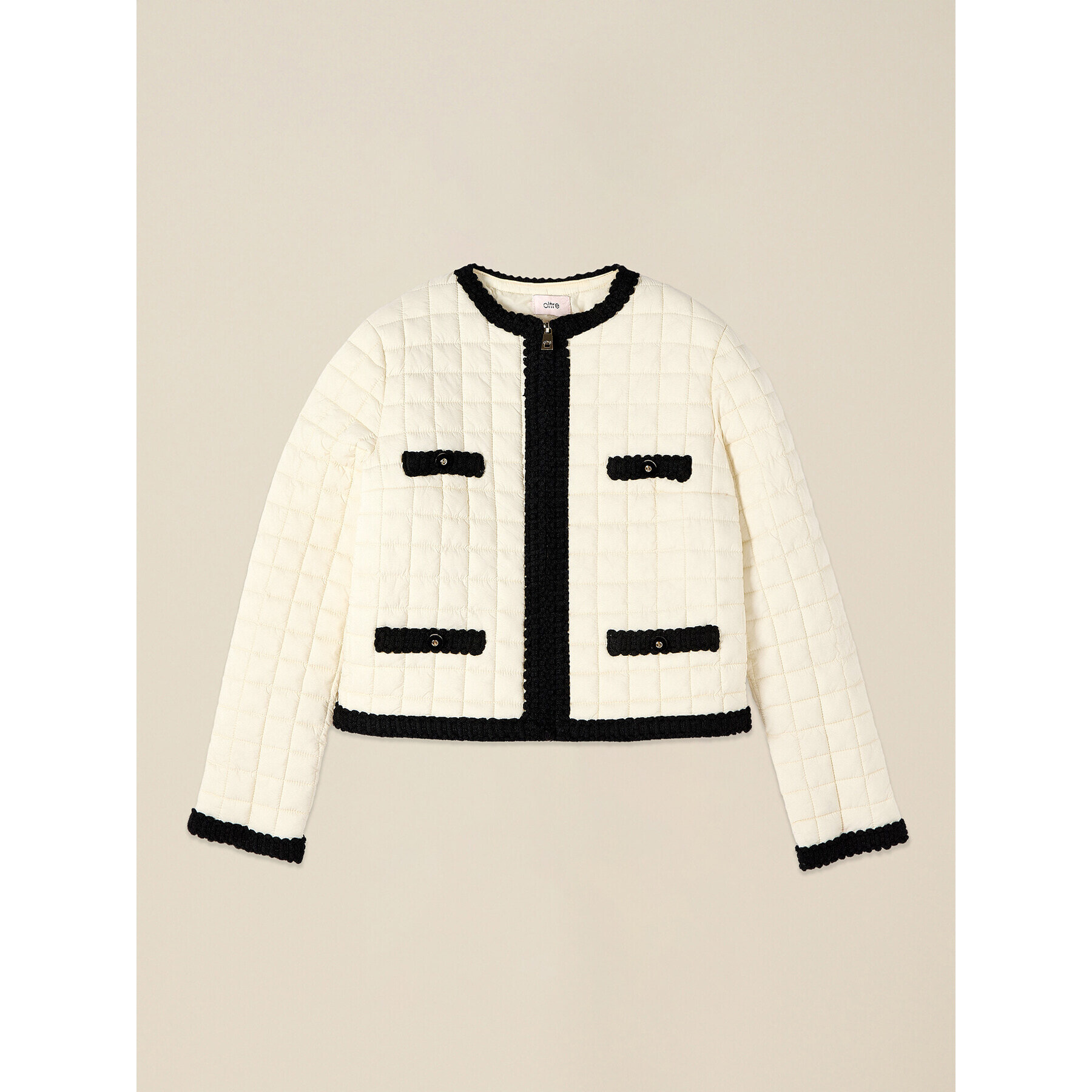 Oltre - Piumino lightweight trapuntato bicolor - Bianco