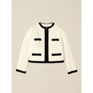 Oltre - Piumino lightweight trapuntato bicolor - Bianco