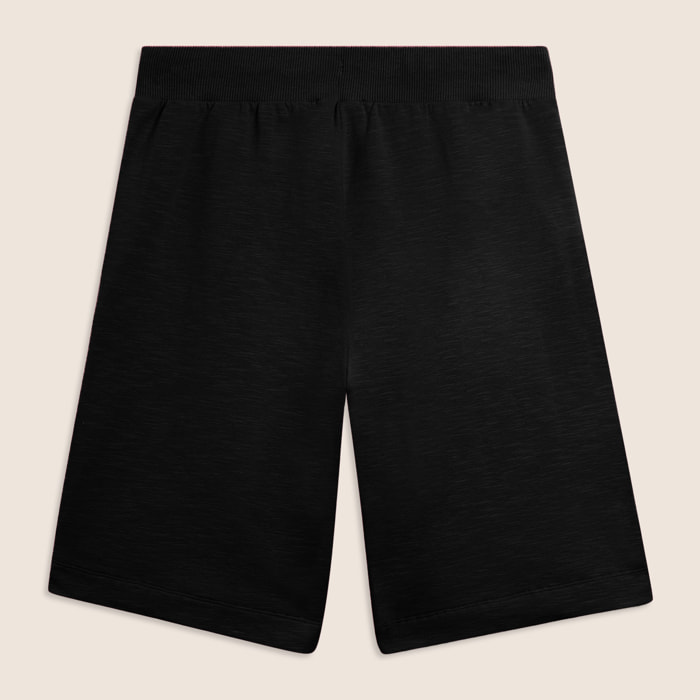 Pantaloni Corti con Spacchi Laterali in Tessuto Fiammato
