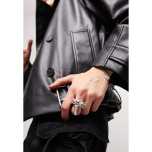 Anillo SER REBELDE PLATEADO 12