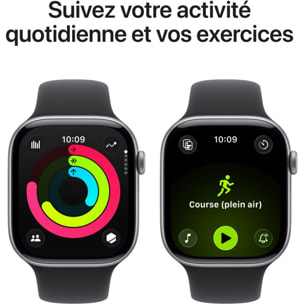 Montre connectée APPLE WATCH 46mm Alu Gris Sid / Noir Serie 11 M/L