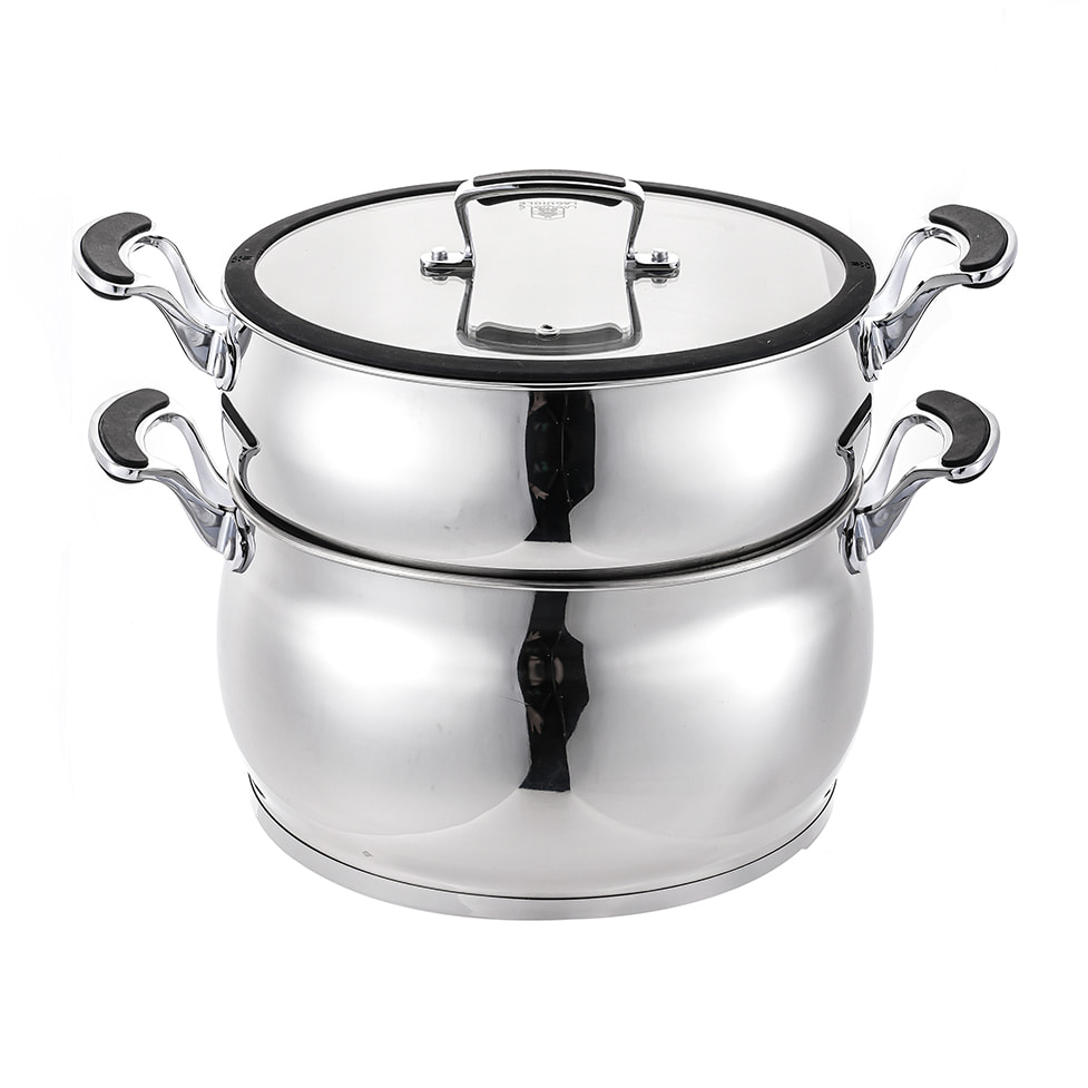 Couscoussier - acier inoxydable 18/8 - argenté