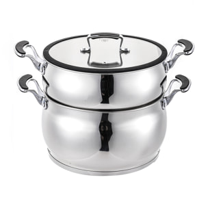 Couscoussier - acier inoxydable 18/8 - argenté