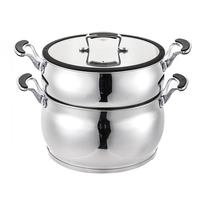 Couscoussier - acier inoxydable 18/8 - argenté