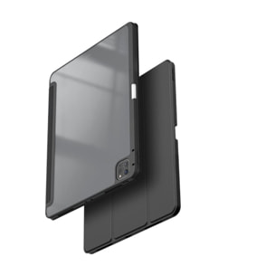 Etui iPad Pro 11 pouces/ iPad Air (2020 et 2022) Transparent avec Smart Cover et contour Noir