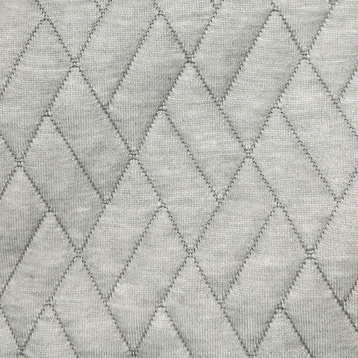 Copridivano texture in rilievo tinta unita melange grigio in polistere