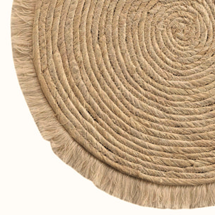 Set de table frangé en jonc - Naturel