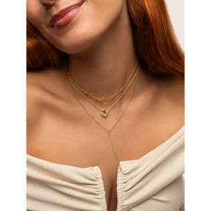 Collana And Stick Argento Placcato Oro