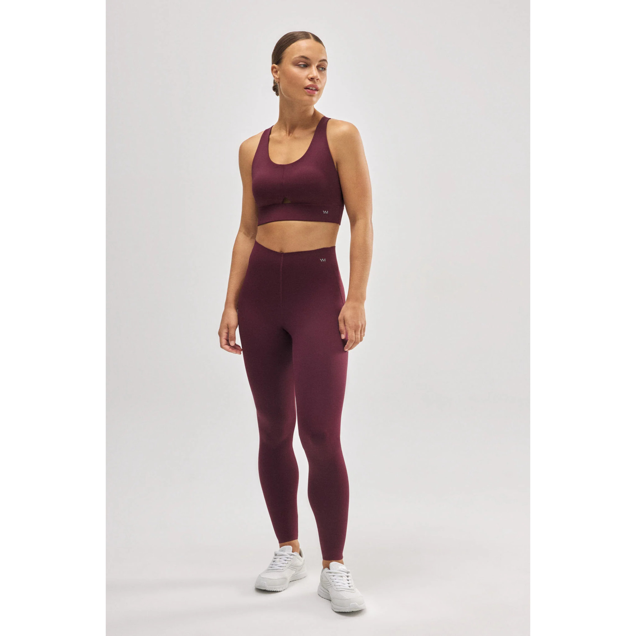 Reggiseno sportivo compressivo bordeaux