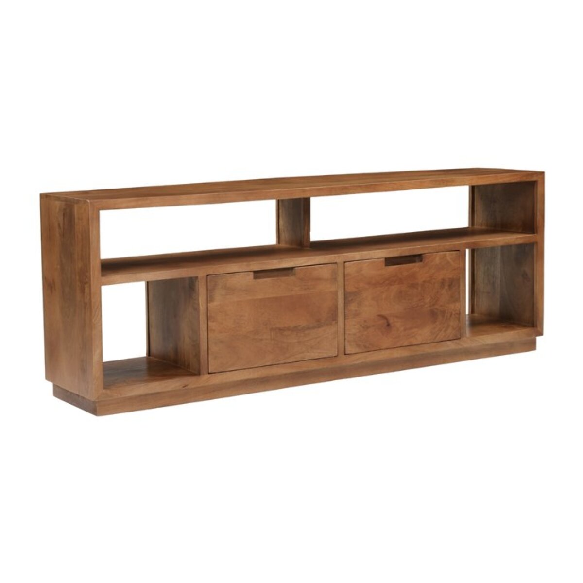 Meuble tv Athenas -bois massif de manguier-couleur noyer 160 x 60 x 35 cm
