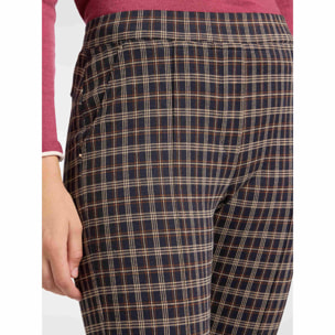 Elena Mirò - Pantaloni checks - Marrone