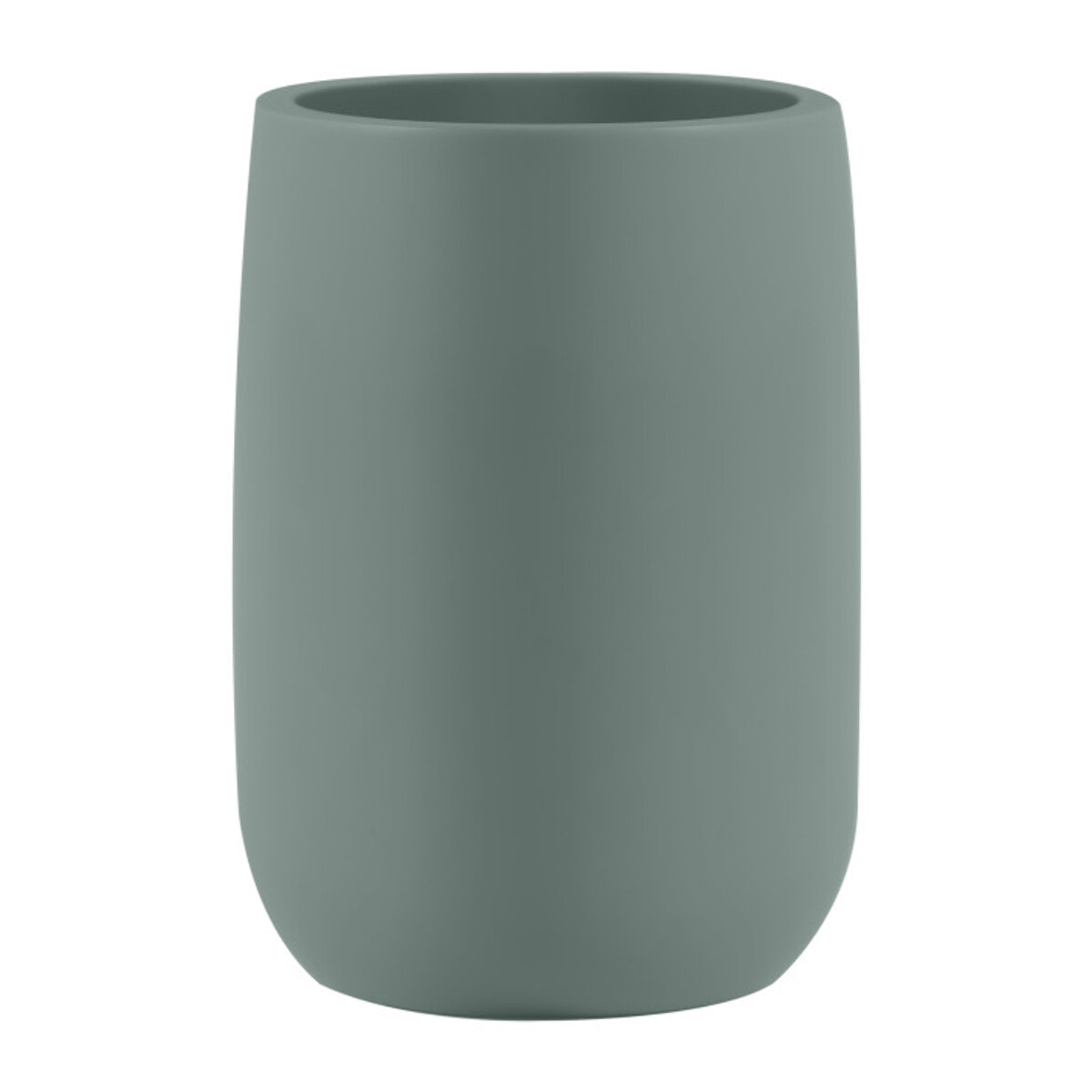 Gobelet de salle de bain ZAC en polyrésine – Vert mat – Ø 8 cm x H 10,5 cm