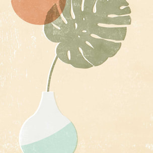 Affiche Monstera blush Affiche sous cadre bois