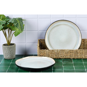 Plateau de service IRIS Ø32cm - 2 pièces - Blanc ivoire