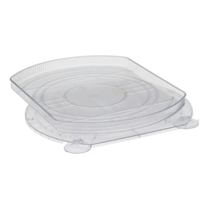 Organiseur pivotant Smart Fridge ovale 29x39cm transparent