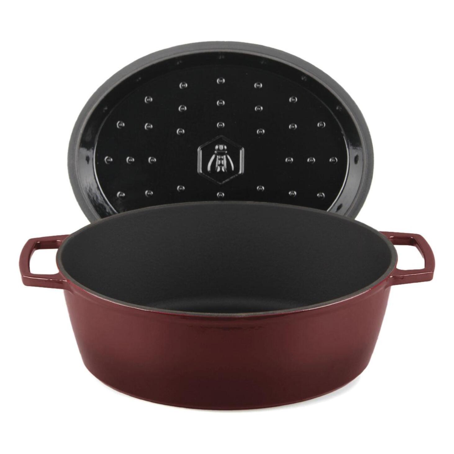 Cocotte en fonte ovale 33cm - "Masseiron Merlot"
