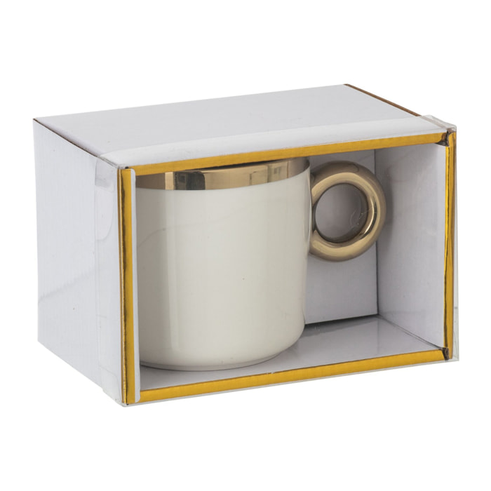 J-Line tasse - céramique - blanc/or