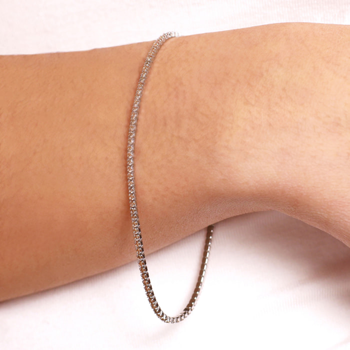 Bracciale Tennis con Cubic Zirconia Champagne 1.5mm