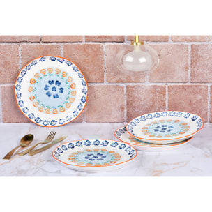 Assiette NAPOLI Ø27cm - 4 pièces - Agrume