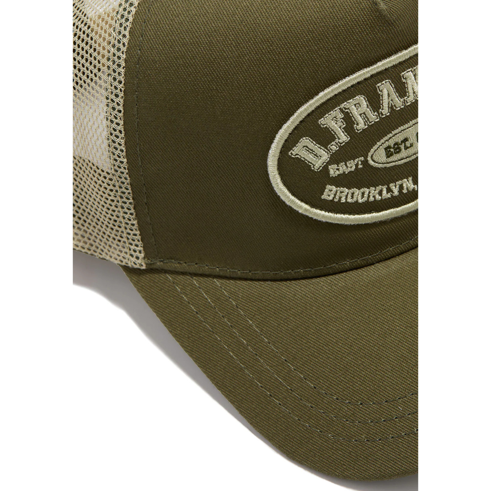 Gorra Trucker Hombre  Parche Verde Militar