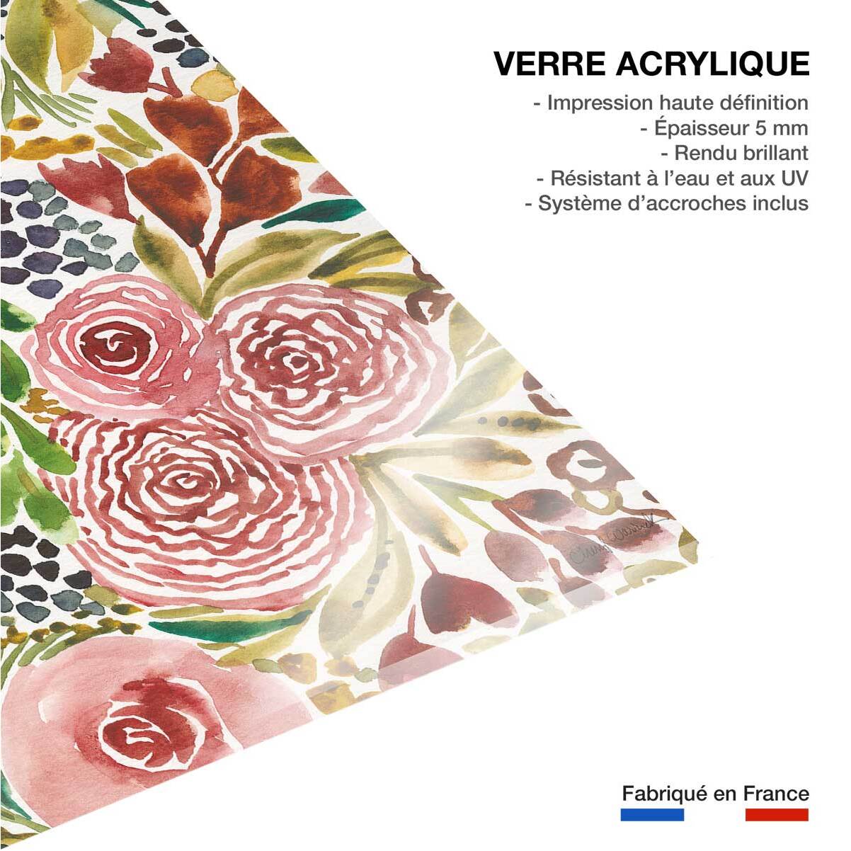 Tableau roses envoutantes Tableau plexiglas
