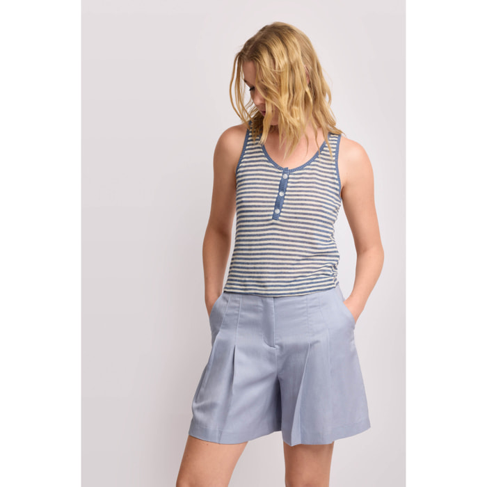 Kocca - Top in fantasia a righe Donna, Righe, Scollo ampio
