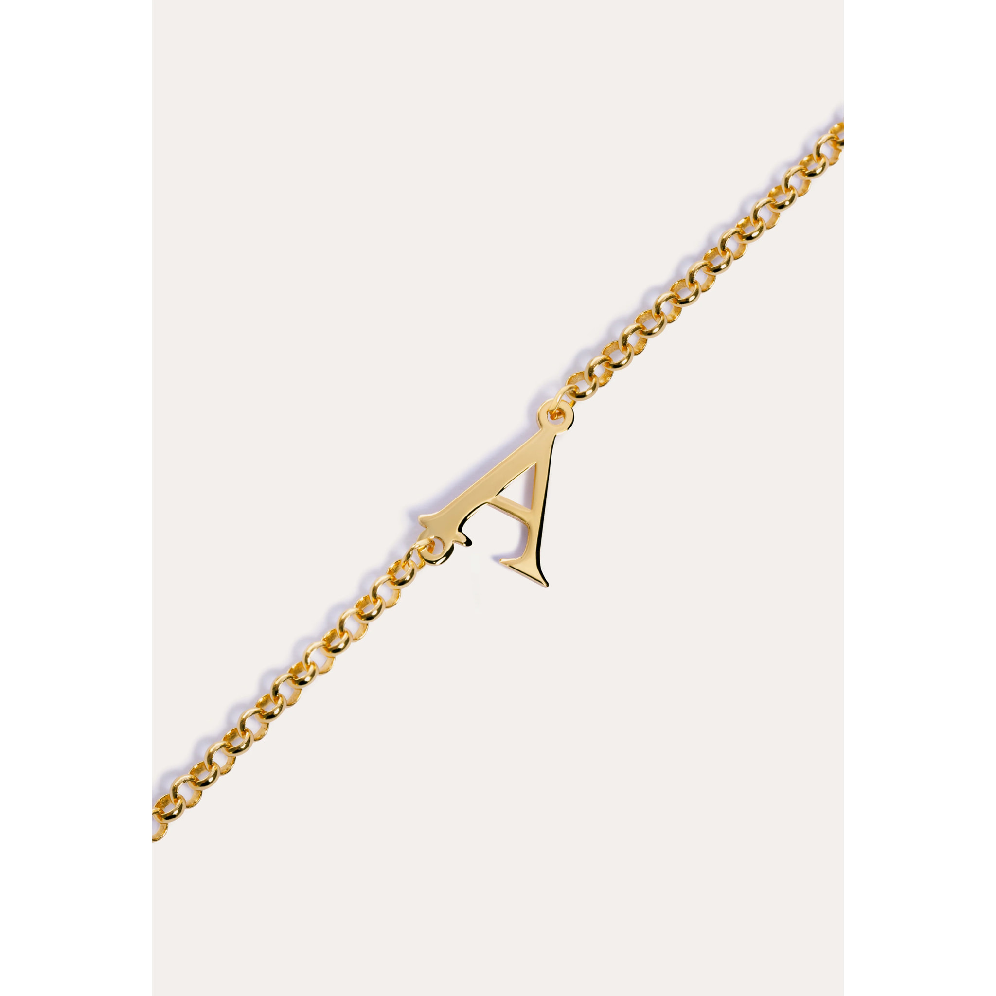 Bracciali Single Letter Argento Placcato Oro