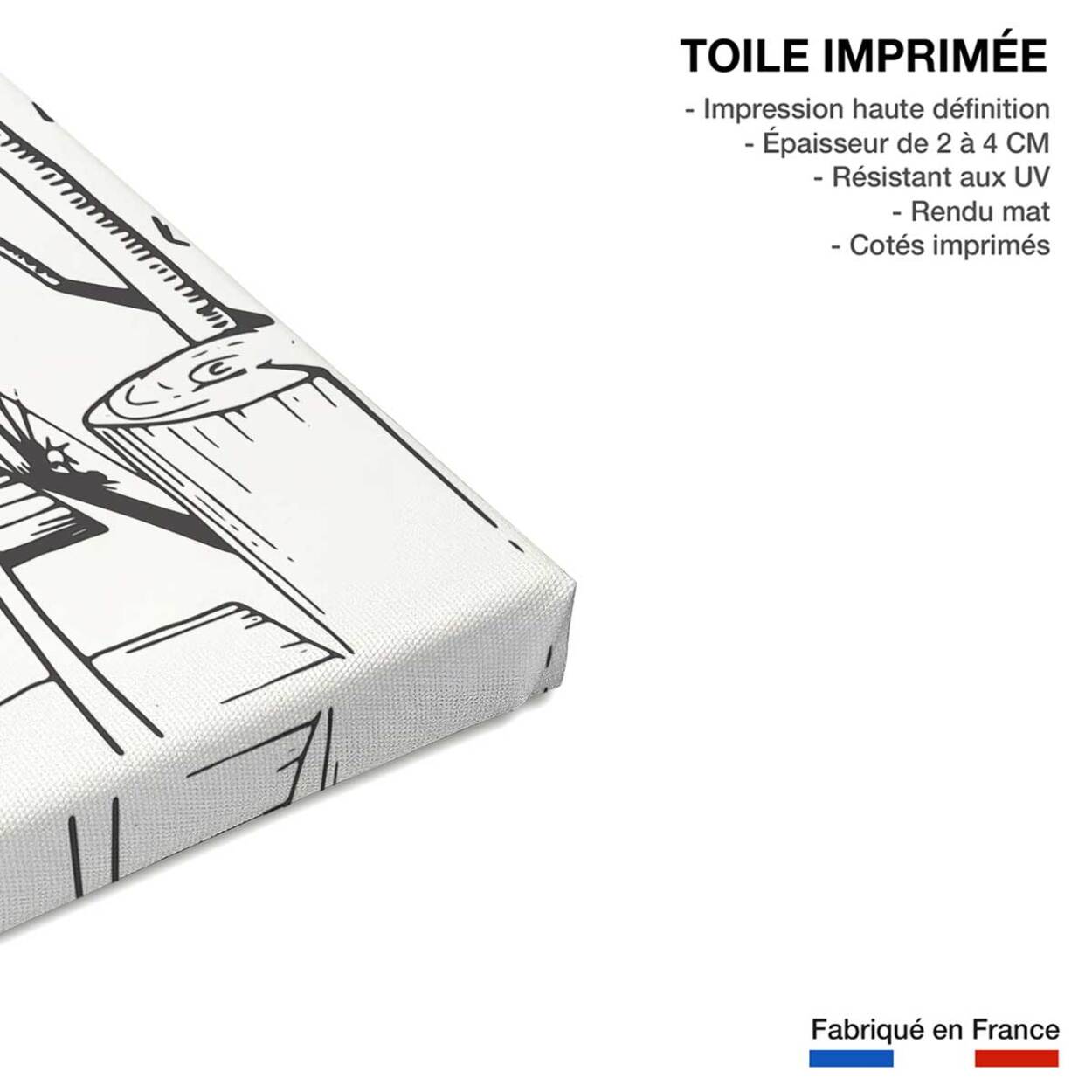 Tableau spot landais Toile imprimée