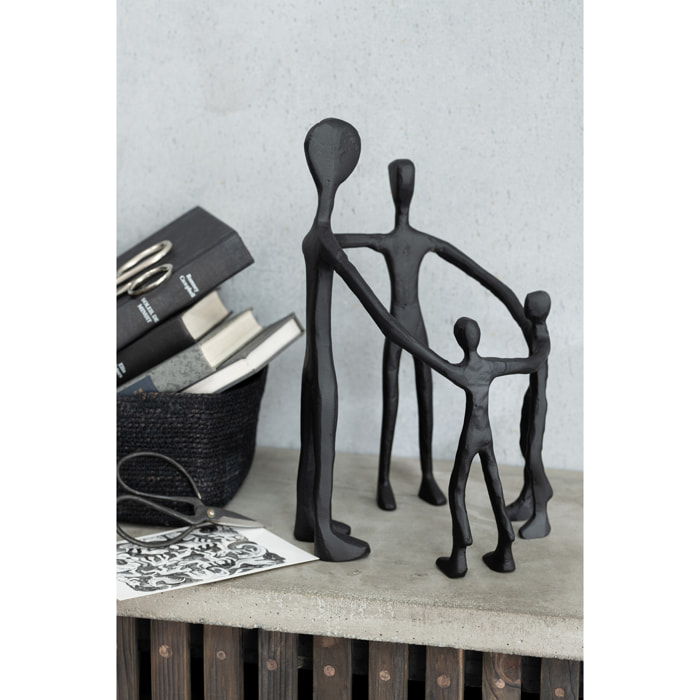 J-Line décoration Statue Famille Cercle - aluminium - noir