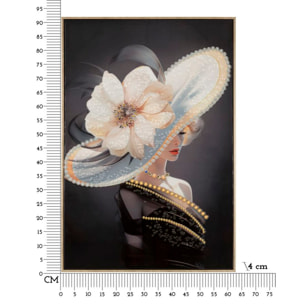 DIPINTO SU TELA LACCATO WIEN HAT -A- C/CORNICE CM 62X4X92