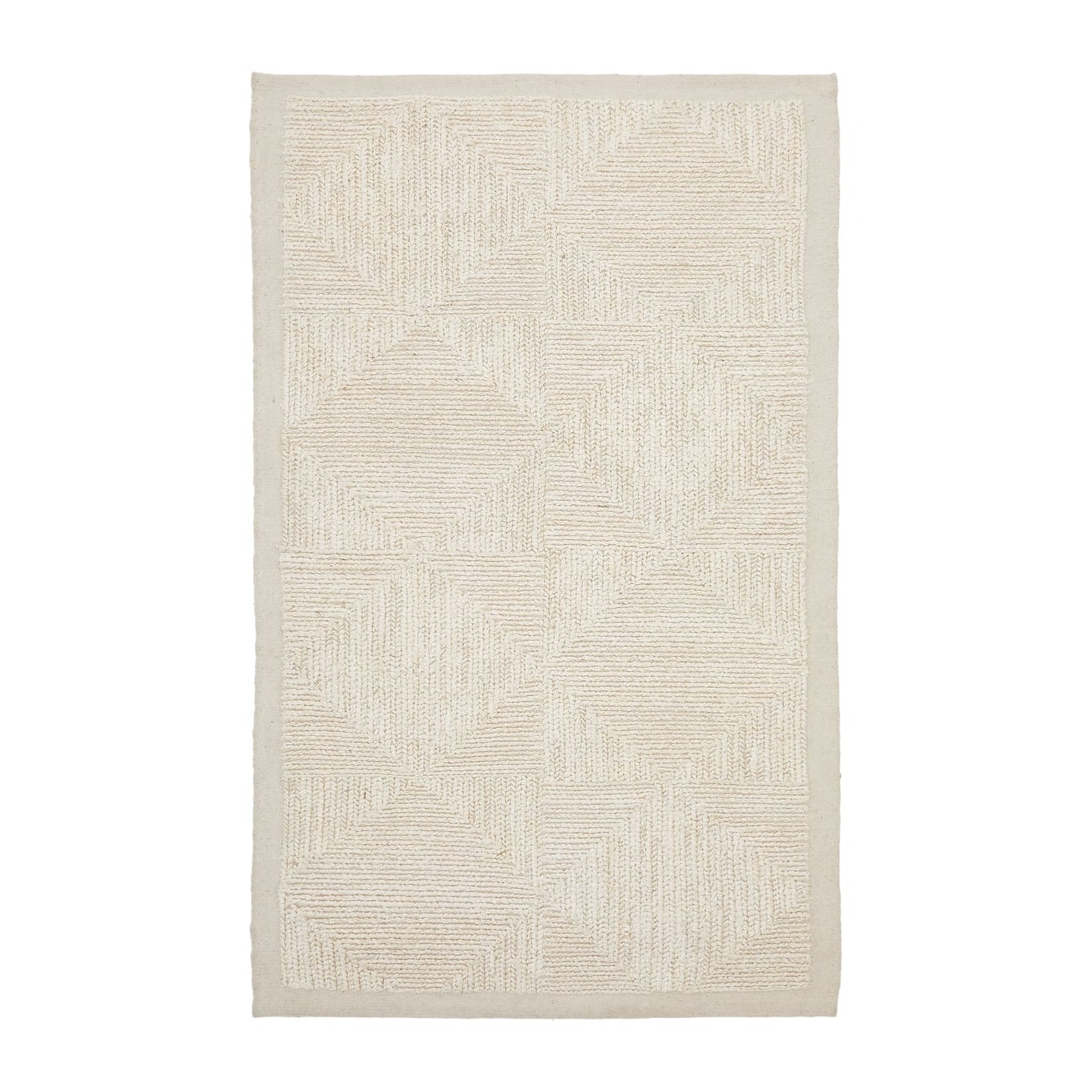 Alfombra Sicali de yute blanco 160 x 230 cm