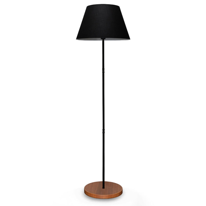 Lámpara de pie 145 cm. negro, tipo E27 Max 60 W