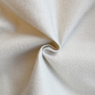 Rideau occultant aspect flanelle enduit - Blanc cassé