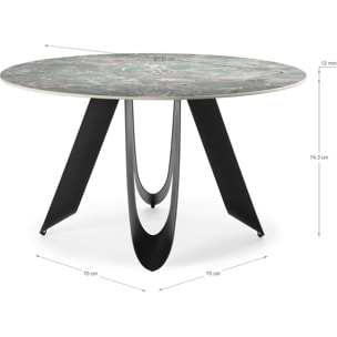 Table à manger ronde céramique 4 à 6 pers. - ORSO