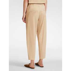 Elena Mirò - Pantalón globo de algodón elástico - Beige