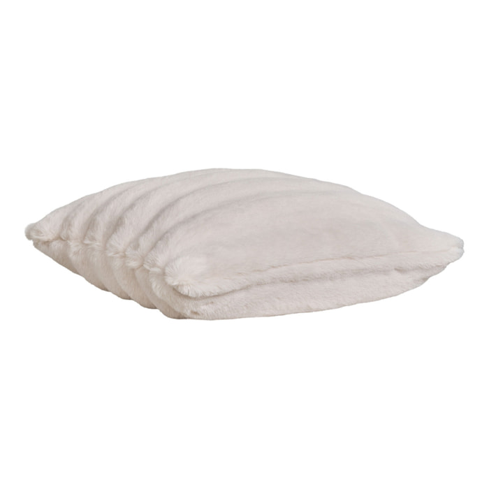 Cuscino Galena in pelliccia sintetica bianco panna 45×45 cm