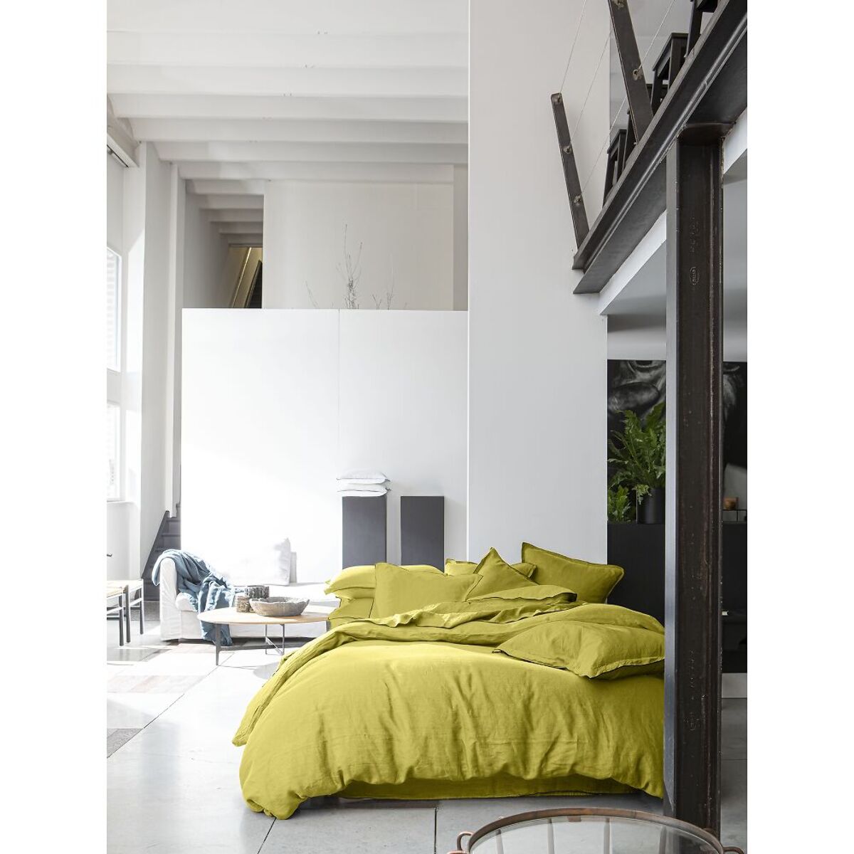 Parure Housse De Couette 3pcs 100% lin LavÉ 160g Poire