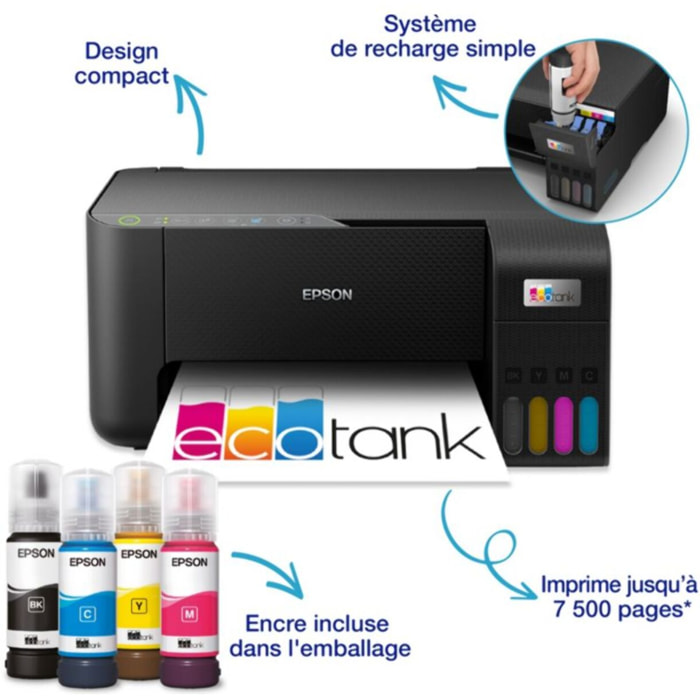 Imprimante jet d'encre EPSON EcoTank ET 2865