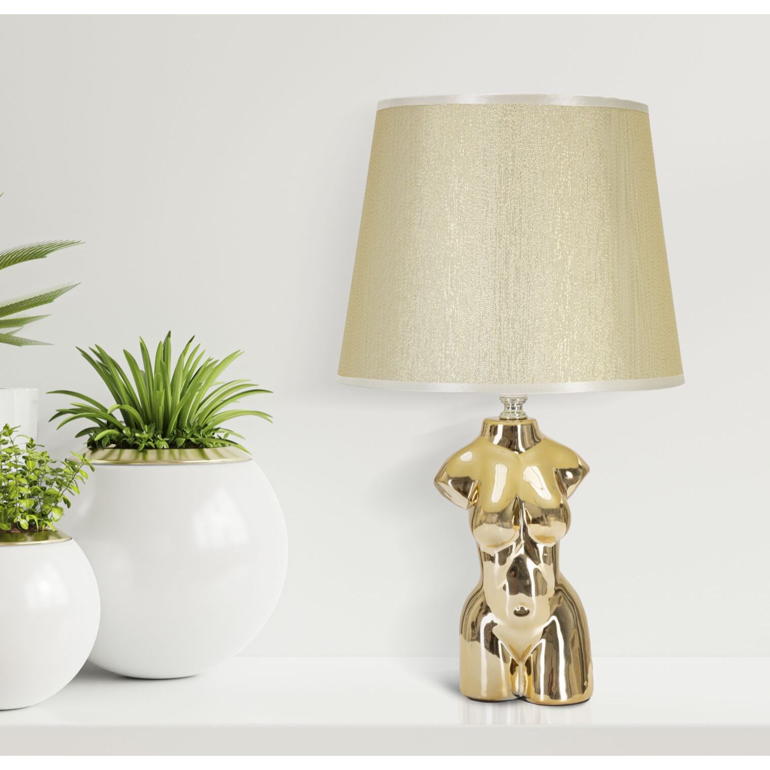 LAMPADA DA COMODINO GLAM WOMAN CM Ø 25X39,5