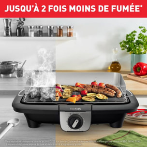 Barbecue électrique TEFAL BG90A810 Easygrill inox à poser, 37x23.5 cm