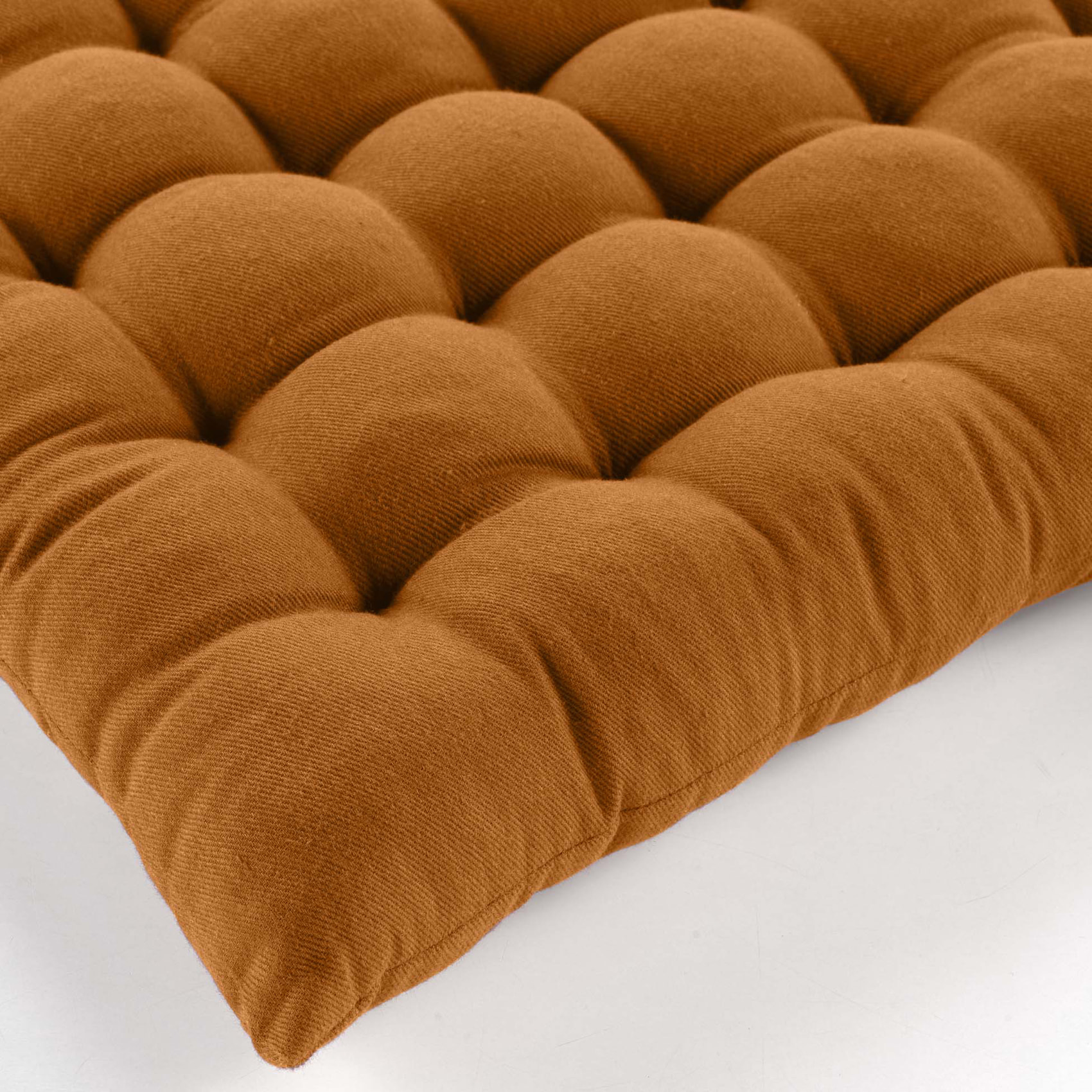 Assise matelassée en coton et polyester recyclé - Marron Clair