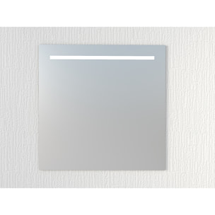 Miroir de salle de bain lumiére led horizontal Alday, 90x80cm